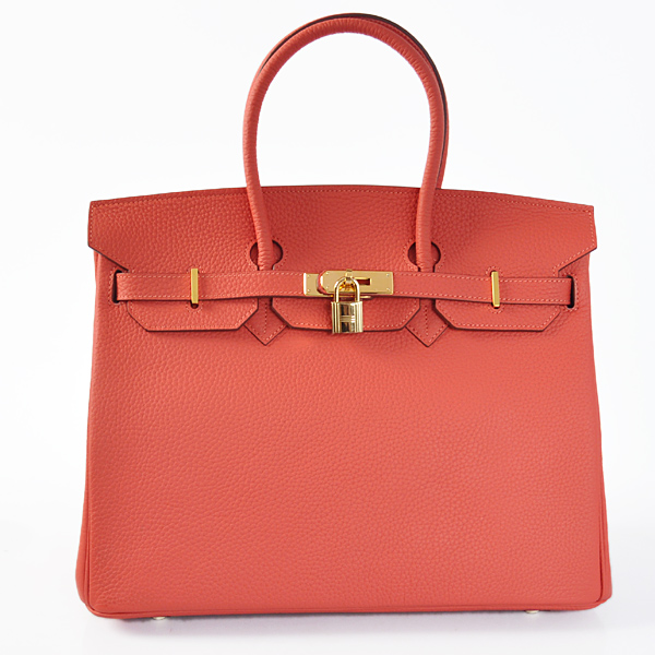 H35LWRG Hermes Birkin 35CM pelle clemence in Watermelon Red wi